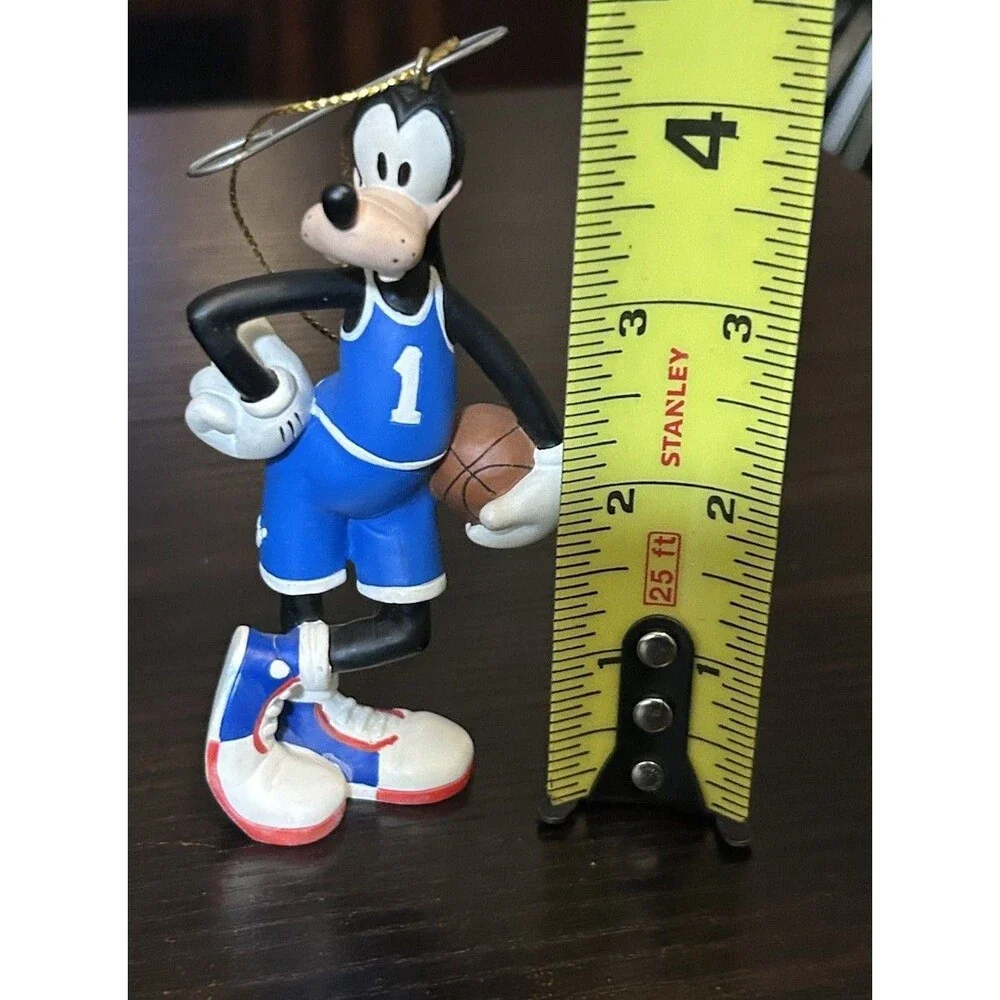 Vintage Disney Sports Goofy Basketball Porcelain Bisque Christmas Ornament 4”